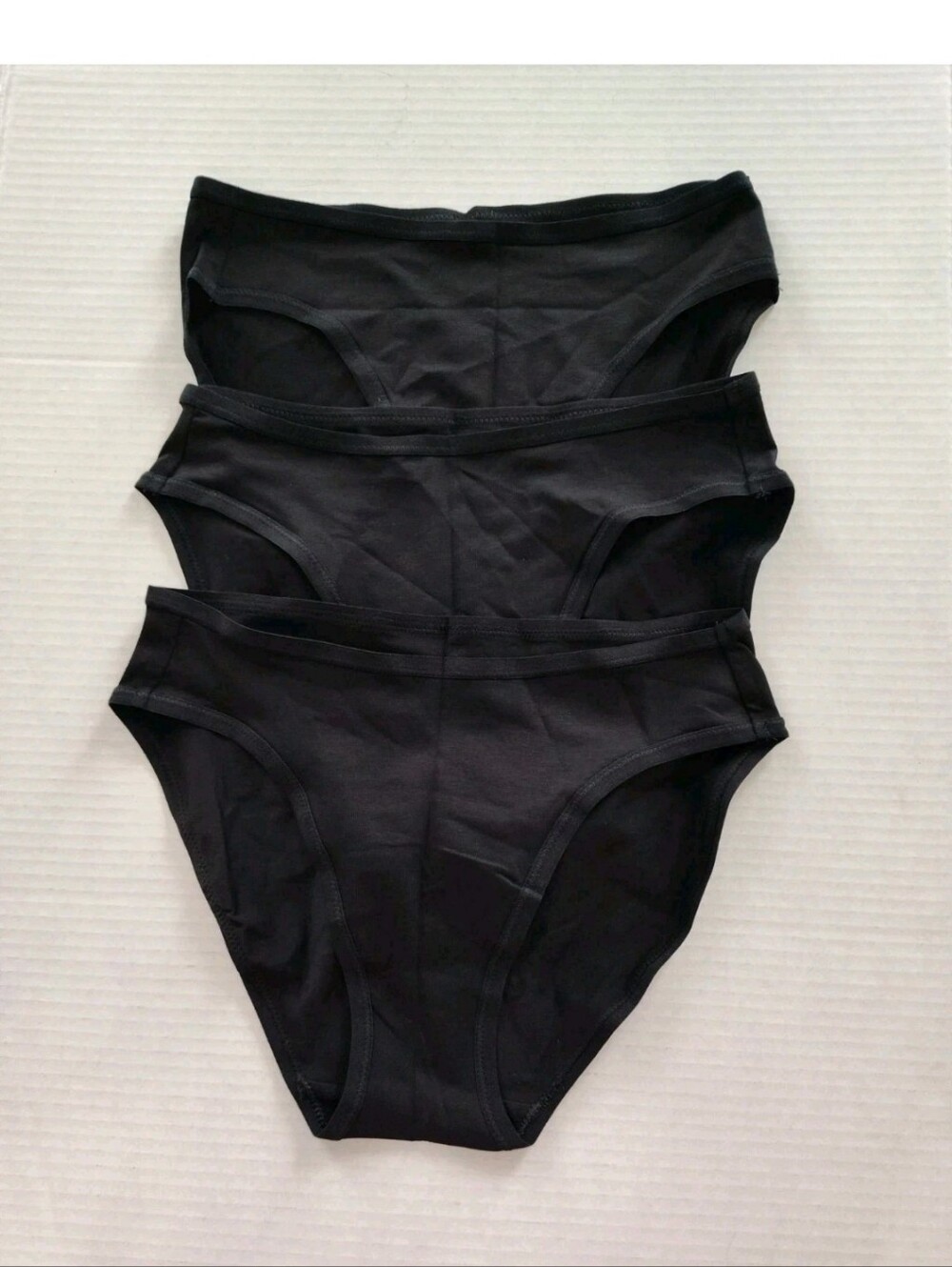 Pact Organic Black Underwear Women's size XS Bikini Set of 3